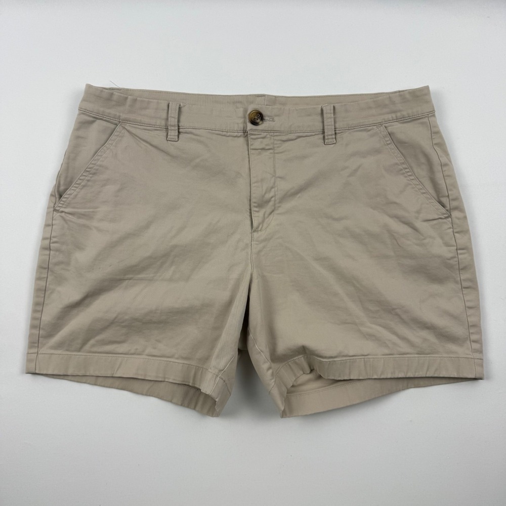 Chubbies Mens Khaki Tan Stretch Chino Shorts 5.5 Inseam Size 35